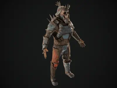 Skull armor 5 Low-poly 3D model