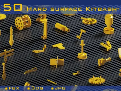 250 Hard surface-kitbash-Vol 01 3D model