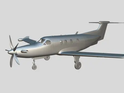 Pilatuse pc 12 Low-poly 3D model