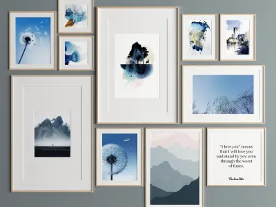 Art Frame 333 Low-poly 3D model