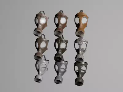 Chemical mask Low-poly 3D model