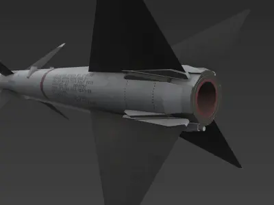 AIM 7 missile Low-poly 3D model