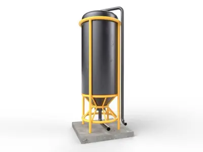 liquid tank M4 Low-poly 3D model