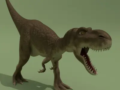 Tyrannosaur Rigged Low-poly 3D model