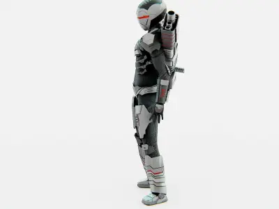 TROOPER X-3 Rigged for Unreal Engine - Unity - MIXAMO 3D model