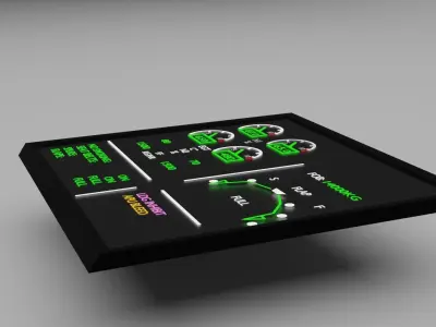 electronic centralised aircraft monitoring 3d model 3D model