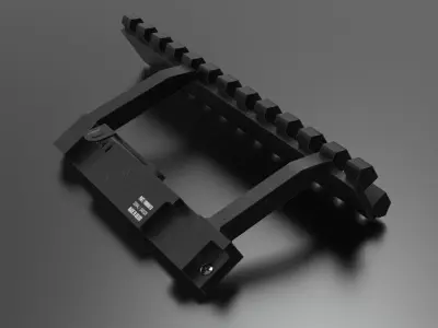 AK47 Scope Mount Low-poly 3D model