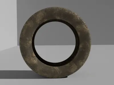 MUDDY TYRE Low-poly 3D model