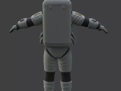 Realistic Astronaut Space Suit 3D model 3