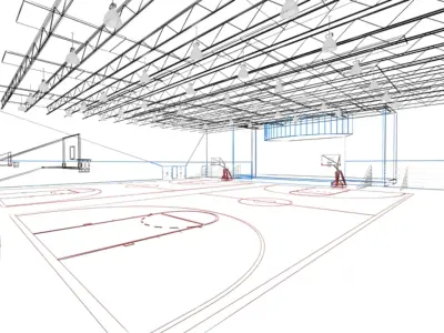 GYM SCENE 3D model