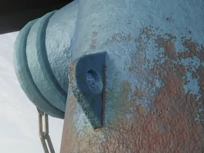  Blue Fire Hydrant VAG - Version 2 - Rusty 1 Low-poly 3D model