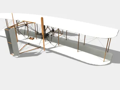 the Wright Flyer Low-poly 3D model