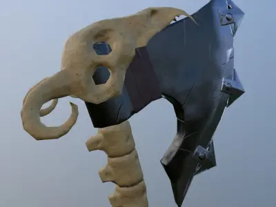 Goat Axe Low-poly 3D model