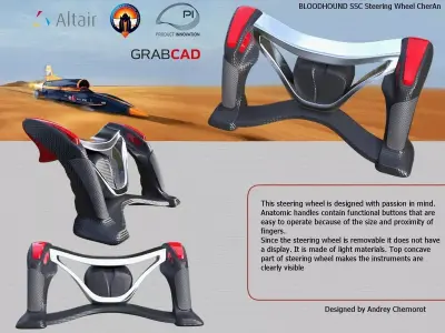 Bloodhound SSC steering wheel CherAn Free 3D model