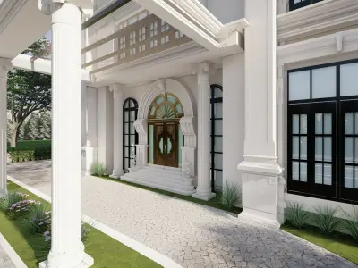 Luxury Neoclassical Management Office Building 3D model