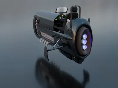 Sci fi vehicle 3D model