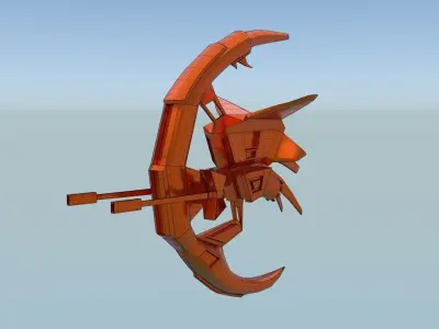 Low Poly Sharpshooter Drone Low-poly 3D model