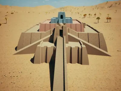 Ziggurat of ur 3D model