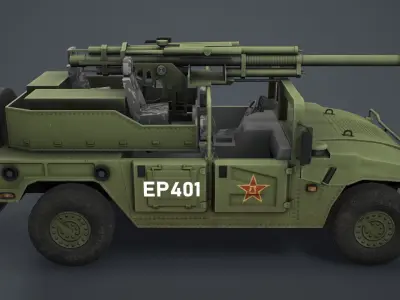 PCP-001 Mortar 82mm Low-poly 3D model