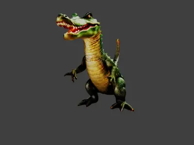 Crocodile Animal Low-poly 3D model