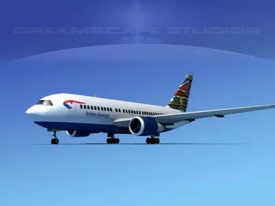 Boeing 767-200ER British Airways 2 3D model