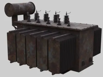 Electrical Transformer 2C Low-poly 3D model