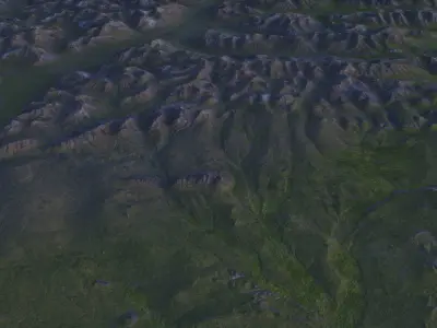 Gates of the Arctic - Massive 124 miles summer PBR Terrain Map 3D model