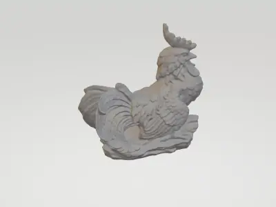 Rooster statue of Free 3D print model