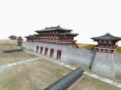 Ancient Chinese city 3D model