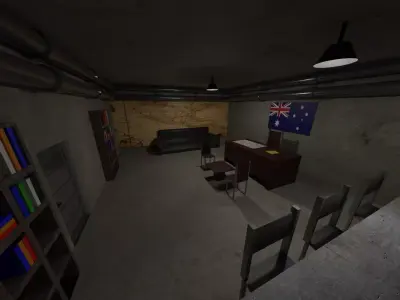 Military Bunker - Australia Low-poly 3D model