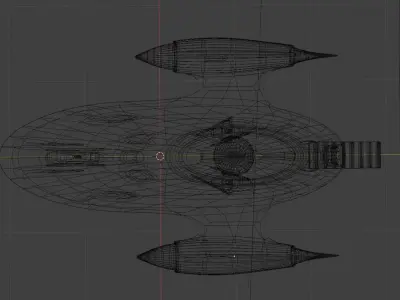 Black spaceship 3D model