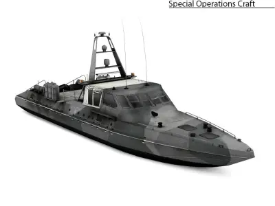 Mark V Special Operation Craft Low-poly 3D model