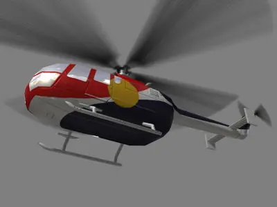 Bo105 V4 Helicoopter Low-poly 3D model