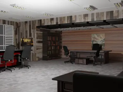 Boss Office Low-poly 3D model