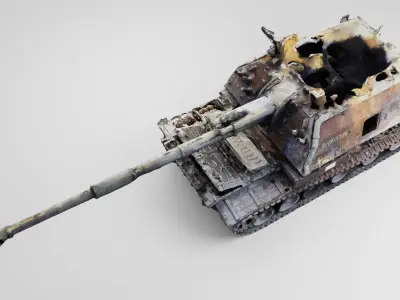 russian 2S19 Msta 152 mm self-propelled howitzer 3D model