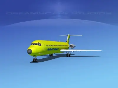 Douglas DC-9-50 Hughes Air West 3D model