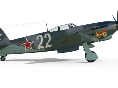Yakovlev Yak-9 fighter 3D model