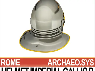 Roman Legionary Helmet Imperial Gallic B 3D model