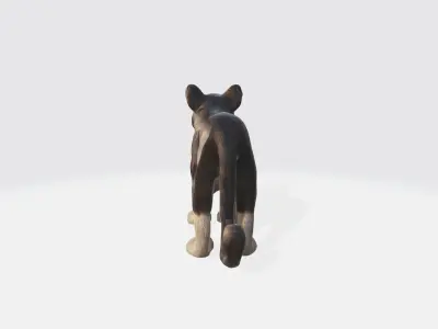 A young French bulldog puppy 3D model