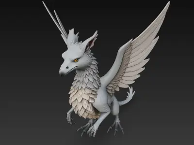 Griffin Realistic 3D Model Basic - Low Poly Realistic Low-poly 3D model