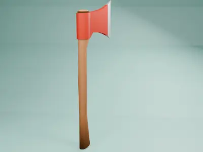 Low-Poly Stylized Axe Free low-poly 3D model