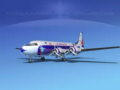 Douglas DC-4 Eastern Airlines 1 3D model