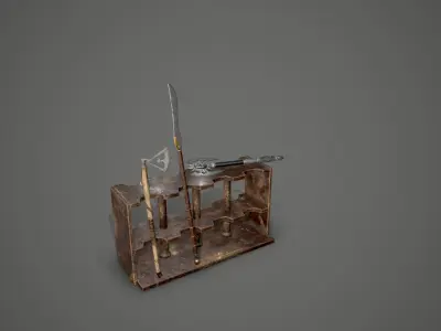 Medieval Weapon Market 03 Low-poly 3D model