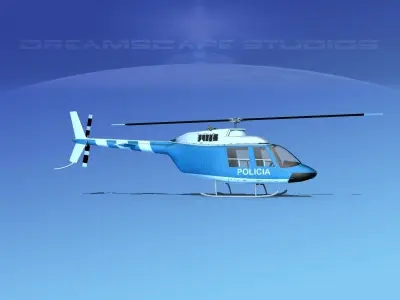 Bell 206 Policia 3D model