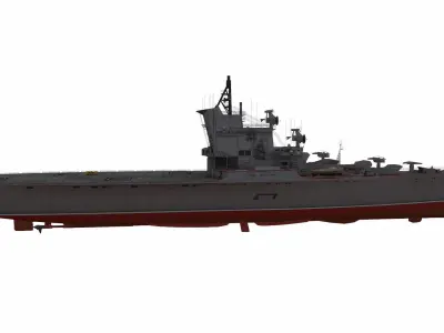 Moskva-missile cruiser Low-poly 3D model