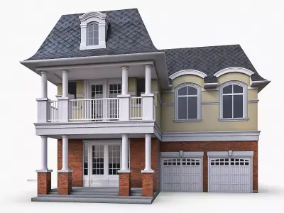 Cottage House 06  Low-poly 3D model