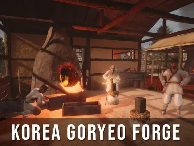Korea Goryeo Forge Low-poly 3D model