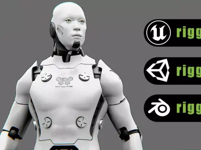 META HUMAN BOT-B Rigged for Unreal Engine - Unity - MIXAMO  3D model