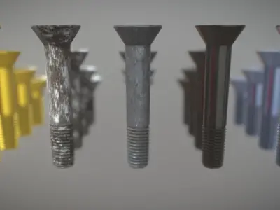 Allen Screws PBR Low-Poly AR VR Low-poly 3D model