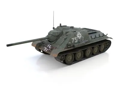 Jagdpanzer SU-85R - 75 - 6 Panzer Division 3D model